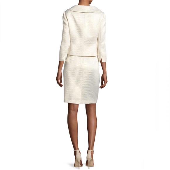 Albert Nipon Jacquard Polka-Dot Jacket w/ Skirt - Picture 6 of 6